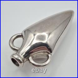 Vintage Bayanihan 925 Sterling Silver Perfume Vial Bottle Pendant MISSING LID