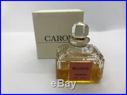 Vintage Bellodgia Caron Perfume Extract Splash Baccarat Crystal Bottle Paris 2Oz