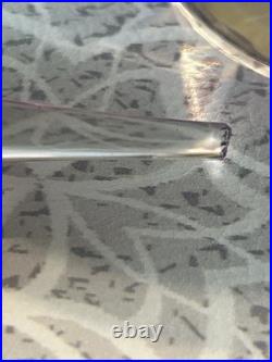 Vintage Blown Crystal Art Glass Perfume Bottle With Stopper Pink Purple Blue Clear