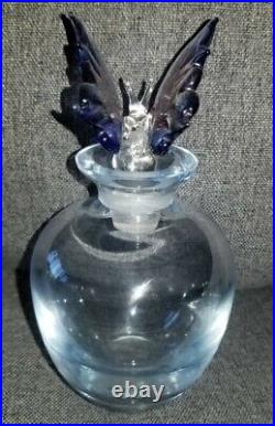 Vintage Blue Butterfly Perfume Bottle