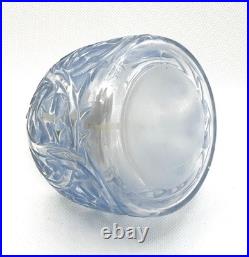 Vintage Blue Clear Lalique Style Crystal Bottle Perfume Atomizer Marcel Franck