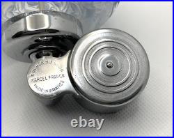 Vintage Blue Clear Lalique Style Crystal Bottle Perfume Atomizer Marcel Franck