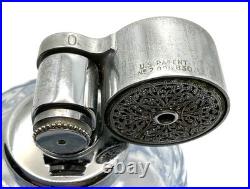 Vintage Blue Clear Lalique Style Crystal Bottle Perfume Atomizer Marcel Franck