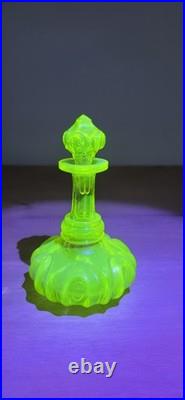 Vintage Boston Sandwich & Co Uranium Glass Perfume Scent Bottle
