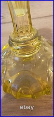 Vintage Boston Sandwich & Co Uranium Glass Perfume Scent Bottle