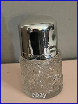 Vintage British Crystal/Sterling Silver Perfume Bottle Fully Hallmarked