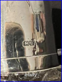 Vintage British Crystal/Sterling Silver Perfume Bottle Fully Hallmarked