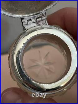 Vintage British Crystal/Sterling Silver Perfume Bottle Fully Hallmarked