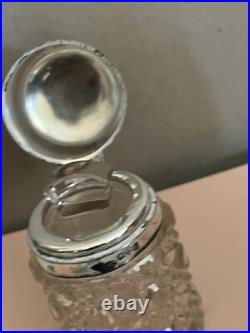 Vintage British Crystal/Sterling Silver Perfume Bottle Fully Hallmarked
