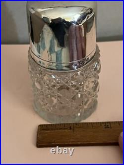 Vintage British Crystal/Sterling Silver Perfume Bottle Fully Hallmarked