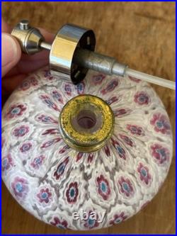 Vintage Bucella Cristalli Italian Murano Style Millefiori Perfume Atomizer