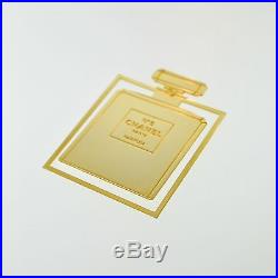 Vintage CHANEL No. 5 Perfume Bottle Bookmark Parfum Bookplate Book Mark