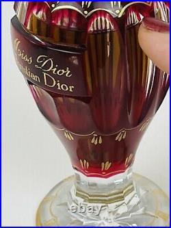 Vintage CHRISTIAN DIOR MISS DIOR Parfum FULL in Red BACCARAT Crystal 7 FLAWED