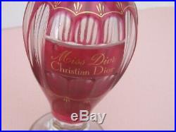 Vintage CHRISTIAN DIOR MISS DIOR Perfume, RED BACCARAT BOTTLE, 7