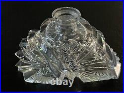 Vintage CIO COLLECTION Hand Made Czech Republic Crystal Perfume Bottle & Stopper