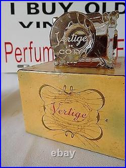 Vintage COTY LE VERTIGE Sealed BACCARAT 1.5 oz Perfume Bottle RARE 1930s Era