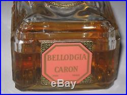Vintage Caron Bellodgia Perfume Bottle Baccarat 3 OZ Sealed 2/3 Full 3 3/4