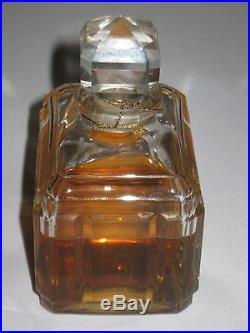 Vintage Caron Bellodgia Perfume Bottle Baccarat 3 OZ Sealed 2/3 Full 3 3/4