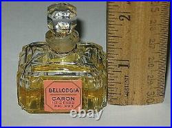 Vintage Caron Bellodgia Perfume Bottle & Box 1/2 OZ Sealed 1/2+ Full 2