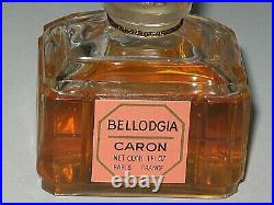 Vintage Caron Bellodgia Perfume Bottle & Boxes 1 OZ Sealed 3/4 Full 2 1/2