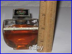 Vintage Caron Fleurs de Rocaille Baccarat Style Perfume Bottle/Box 2 OZ Open