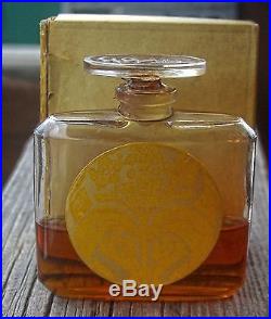 Vintage Caron Le Tabac Perfume with Contents and the Gold Box- 2 Oz Bottle