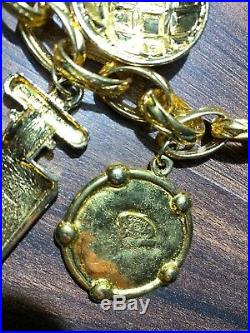 Vintage Chanel Necklace Chain Gold Belt Perfume Bottle CC No 5