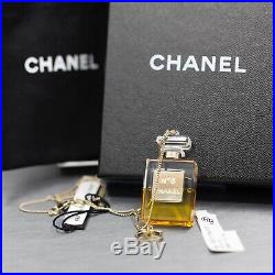 Vintage Chanel Perfume Bottle Charm Pendant Necklace New with Tags and Box