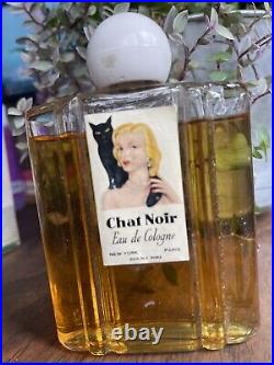 Vintage Chat Noir Parfum Perfume by Lido 1940/1950 FULL BOTTLE WITH ORIGINAL BOX