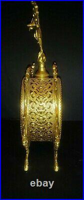 Vintage Cherub Ormulo/Gold Filigree Perfume Bottle with Amber Glass