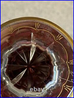 Vintage Christian Dior Baccarat Crystal Perfume Bottle Ruby Red Gold Very Rare