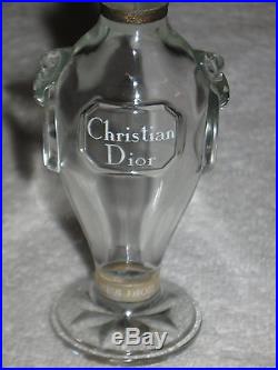 Vintage Christian Dior Baccarat Style Perfume Bottle Miss Dior, Empty, 5 1/2 Ht