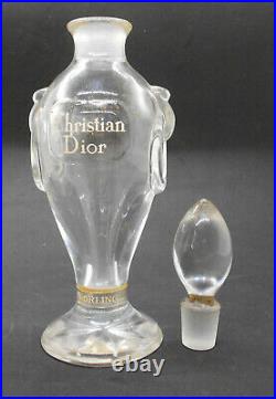 Vintage Christian Dior Diorling Empty Amphora Signed Baccarat Perfume Bottle