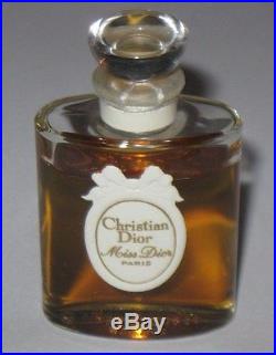Vintage Christian Dior Miss Dior Perfume Bottle/Box 1/2 OZ Sealed 3/4 Full, #2