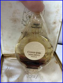 Vintage Coeur Joie Crystal Lalique Perfume Bottle Nina Ricci Box 1/2 Oz As Is Vintage Coeur Joie Crystal Lalique Perfume Bottle Nina Ricci Box 1/2 Oz As Is