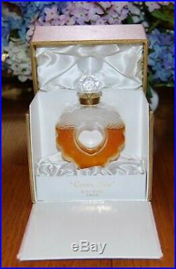 Vintage Coeur Joie Crystal Lalique Perfume Bottle Nina Ricci In Satin Box