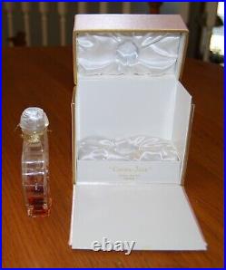 Vintage Coeur Joie Crystal Lalique Perfume Bottle Nina Ricci In Satin Box Vintage Coeur Joie Crystal Lalique Perfume Bottle Nina Ricci In Satin Box