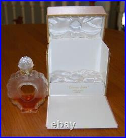 Vintage Coeur Joie Crystal Lalique Perfume Bottle Nina Ricci In Satin Box Vintage Coeur Joie Crystal Lalique Perfume Bottle Nina Ricci In Satin Box