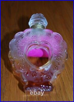 Vintage Coeur Joie Crystal Lalique Perfume Bottle Nina Ricci In Satin Box Vintage Coeur Joie Crystal Lalique Perfume Bottle Nina Ricci In Satin Box