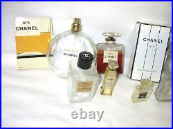 Vintage Collectible No 5 CHANEL Paris Glass Perfume Bottles Empty (r16)