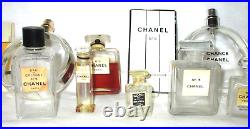 Vintage Collectible No 5 CHANEL Paris Glass Perfume Bottles Empty (r16)