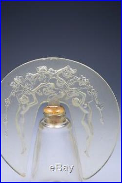 Vintage Commercial Perfume Art Deco Bottle after Lalique Nudes D'Orsay France