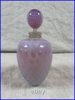 Vintage Controlled Bubble IRice Italy Pink Opalescent Perfume Bottle