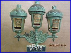 Vintage Corday 3 Perfume Bottle/Ashtray Paris Street Lamp Rue De La Paix
