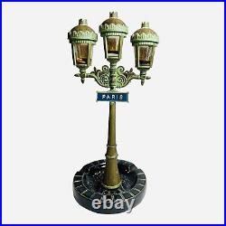 Vintage Corday France Lampost Perfume Bottle Holder Ashtray, Rue De La Paix