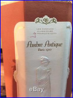 Vintage Coty Perfume Ambre Antique Lalique Style Bottle Beautiful Collectable