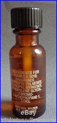 Vintage Coty Wild Musk Oil Perfume Formula 5016 Pfizer. 50 Oz Amber Bottle FULL