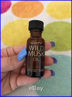 Vintage Coty Wild Musk Perfume Oil. 5 oz Bottle RARE HTF. AUTHENTIC