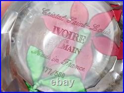 Vintage Cristal Crystal Saint Louis Ivoire De Balmain France Bottle With Stopper