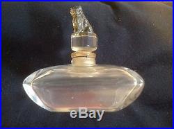 Vintage Cristal Nancy Toujours Fidele D'orsay Perfume Bottle Bulldog Stopper